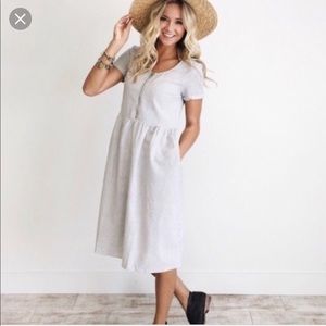 Roolee Zip Front Gray Dress